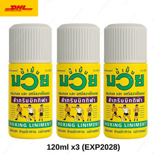 Muay Boxing Liniment Oil 3x120ml Sport Massage Muscle Pain Relief Therapy -NEW
