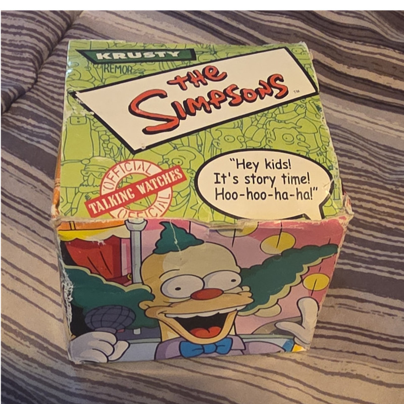 The Simpsons Krusty Talking Watch in Box Original Movies Collectible