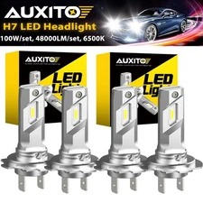 4x H7 LED Headlight Bulb Kit High Low Beam 100W 48000LM Super Bright 6500K White