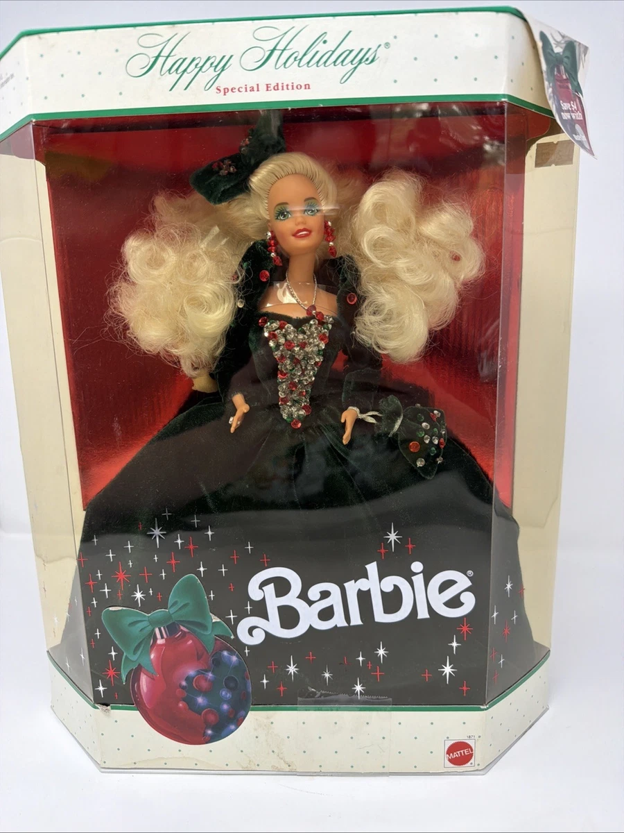 Mattel Holiday Barbie 1991 Year Manufactured Barbie Dolls & Doll