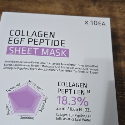 APLB Collagen EGF Peptide Sheet Mask Brightening Moisturizing 25 mL x 10