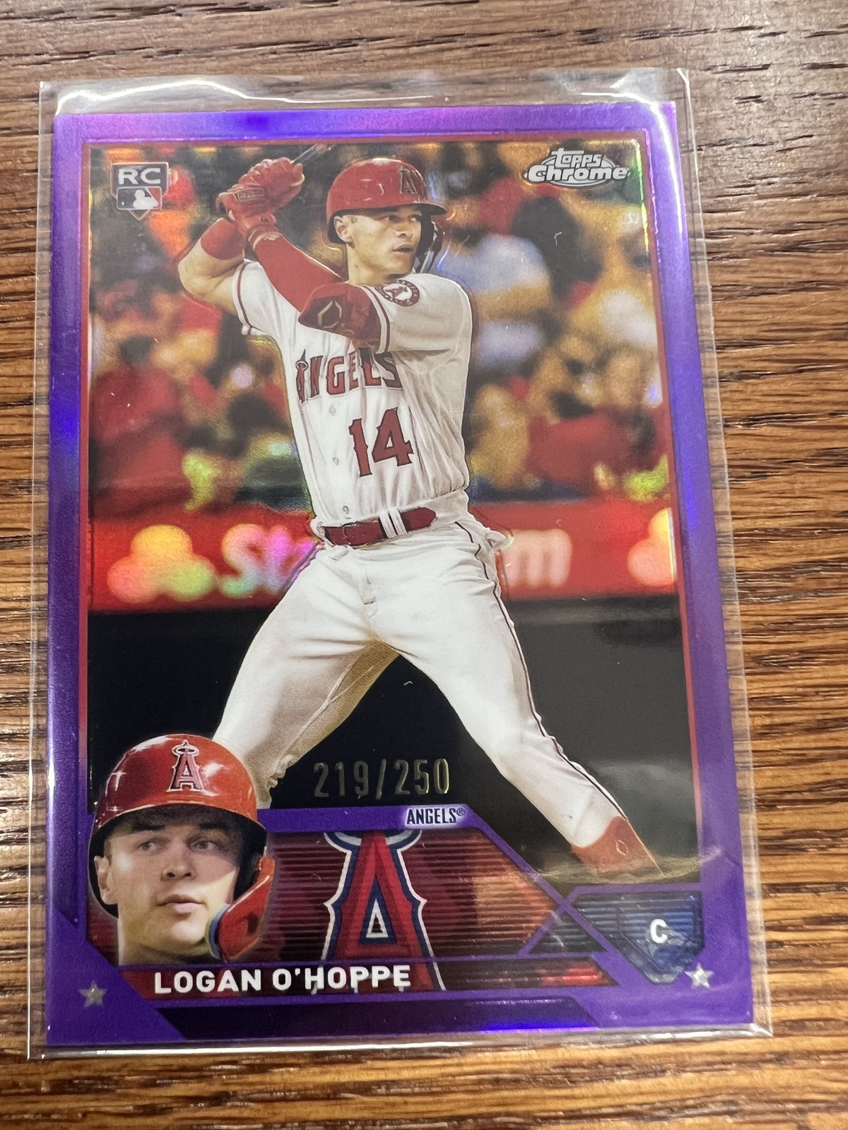 2023 Topps Chrome #188 Logan O'Hoppe Purple Refractors #/250