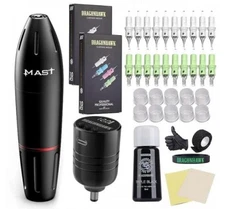 Dragonhawk Wireless Tattoo Kit, Complete Tattoo Pen Machine Kit Cordless Battery