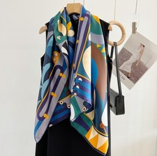 100 Pure Twill Silk Scarf Animal Bandanna Square Shawl Large Wrap 53"