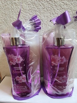 6 Set BODY FANTASIES Japanese Cherry Blossom: 2 Spray+2 Lotion+2 Body Wash NEW