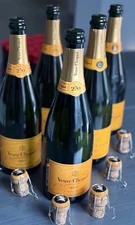 🎄Set of 5 VEUVE CLICQUOT BRUT CHAMPAGNE 750ML EMPTY BOTTLE with 5Cork & Cage