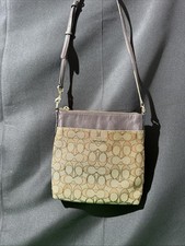Coach Brown/Beige Signature Canvas and Leather Swingpack Crossbody
