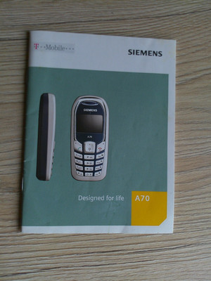Siemens A70 Gebrauchsanweisung ca DIN A 6 - aus dem Jahr 2005 - T-Mobile