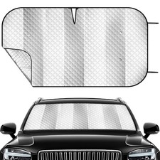 Windshield Sun Shade Car Sun Shade, Folding Car Shades for Front Silver