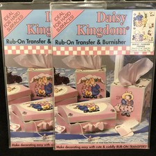 Vtg Daisy Kingdom Rub-On Transfer  Burnisher Forever Friends 2 Pk DKR107 1993