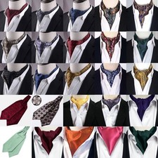 Mens Formal Wedding Ascot Cravat Self Tie. Paisley | Plain | Polkadots | Floral