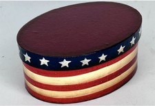 Hand Painted Patriotic Needlework Box