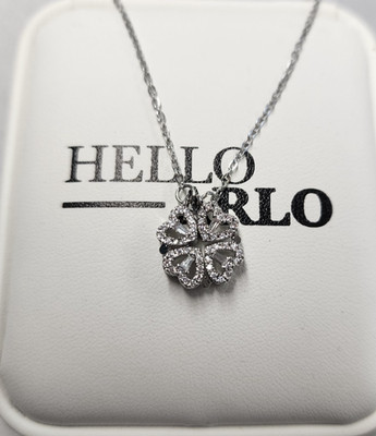 Hello Arlo Clover Heart Necklace 16''+2''