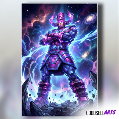 Galactus Art Print Devourer of Worlds Comic Book Poster Marvel Fan Wall Art gift