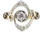 Art Nouveau 14k Gold Finish Lab Created Diamond 925 Silver Gift Ring For Her