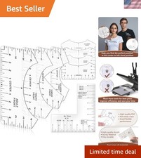 Tshirt Ruler Guide,Left Chest Logo Placement Tool for Center Vinyl, Transpare...