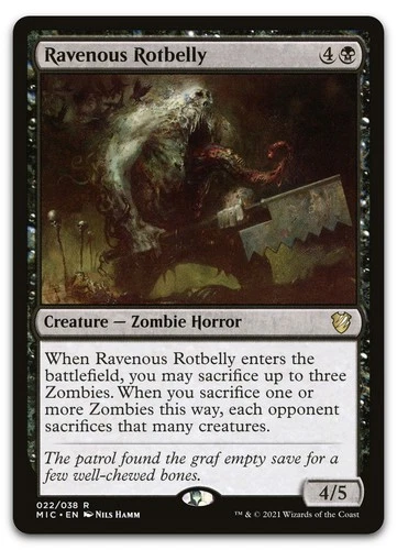 Ravenous Rotbelly #22 (NM) Midnight Hunt MIC Magic MTG