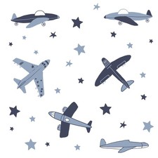 Bedtime Originals Little Aviator Airplane Stars Wall Decals/Stickers