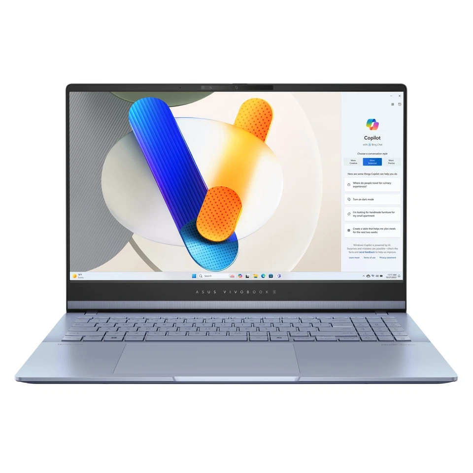 Portátil ASUS VivoBook S 15 15.6" 3K OLED Intel Ultra 7 155H 16GB RAM 1TB SSD W11H