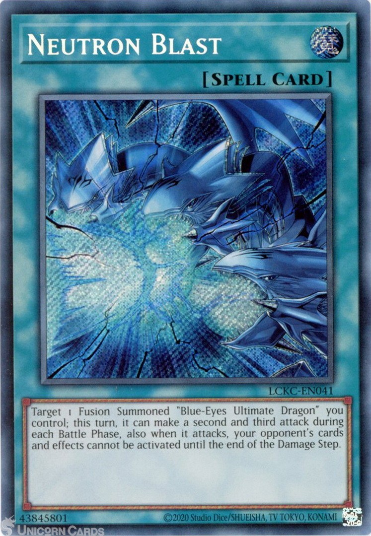 LCKC-EN041 Neutron Blast : Secret Rare UNL Edition Mint YuGiOh Card