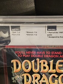 CIB 9.2 WATA 1988 Nintendo NES Tradewest Double Dragon Graded  NOT PSA GCG RARE