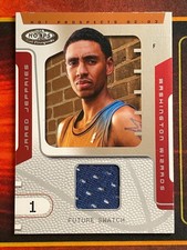 2002-03 Fleer NBA Hoops #91 Jared Jeffries Future Swatch RC /500 Wizards
