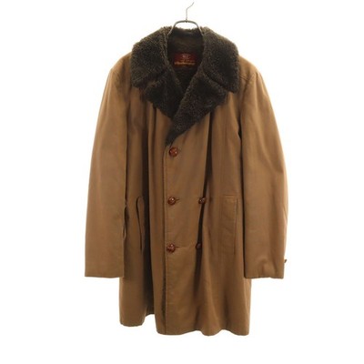 VAN HEUSEN 70s vintage Double breasted coat 38 Brown Back bore Men's