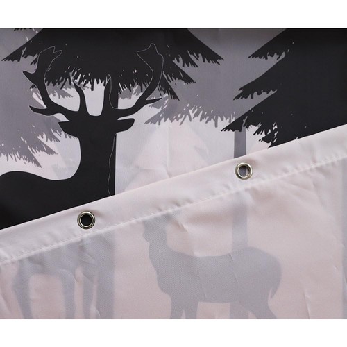 RV Shower Curtains Forest Mountain Happy Camper, Cloth Fabric RV Bathroom Dec... - Picture 8 of 9
