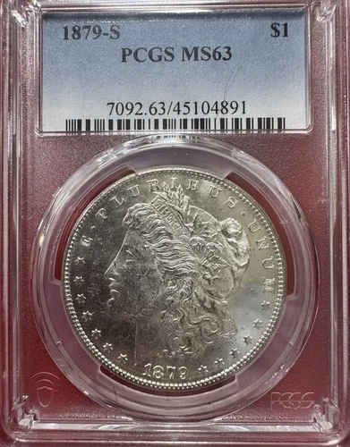 1879-S Morgan Silver Dollar PCGS MS63 Beautiful Coin