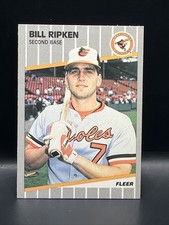 1989 Fleer Billy Ripken #616 Black Box On Bat Knob Error EX-NM