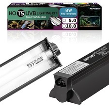 T5 HO UVB Lighting Combo Kit, 8W Reptile Light Fixture with Fluorescent Light...