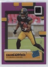 2022 Panini Clearly Donruss Rated Rookie Purple /175 Calvin Austin III #86 0nr3