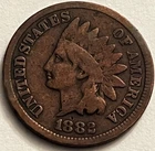 1882 Indian Head Cent JC2004 - Lower Mintage Victorian Date