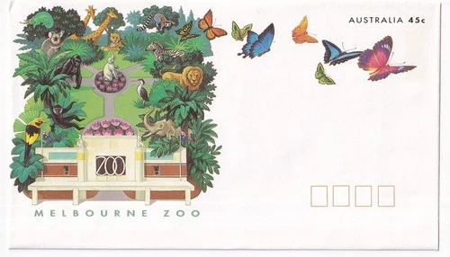 STAMP AUSTRALIA  "MELBOURNE ZOO" 45 CENT 1994 ENVELOPE