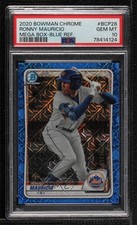 2020 Bowman Mega Box Blue Mojo Refractor /150 Ronny Mauricio PSA 10 GEM MT 06bg