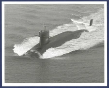 USS ETHAN ALLEN SSBN-608 Nuclear-Powered Submarine 8 x 10 Official USN Photo