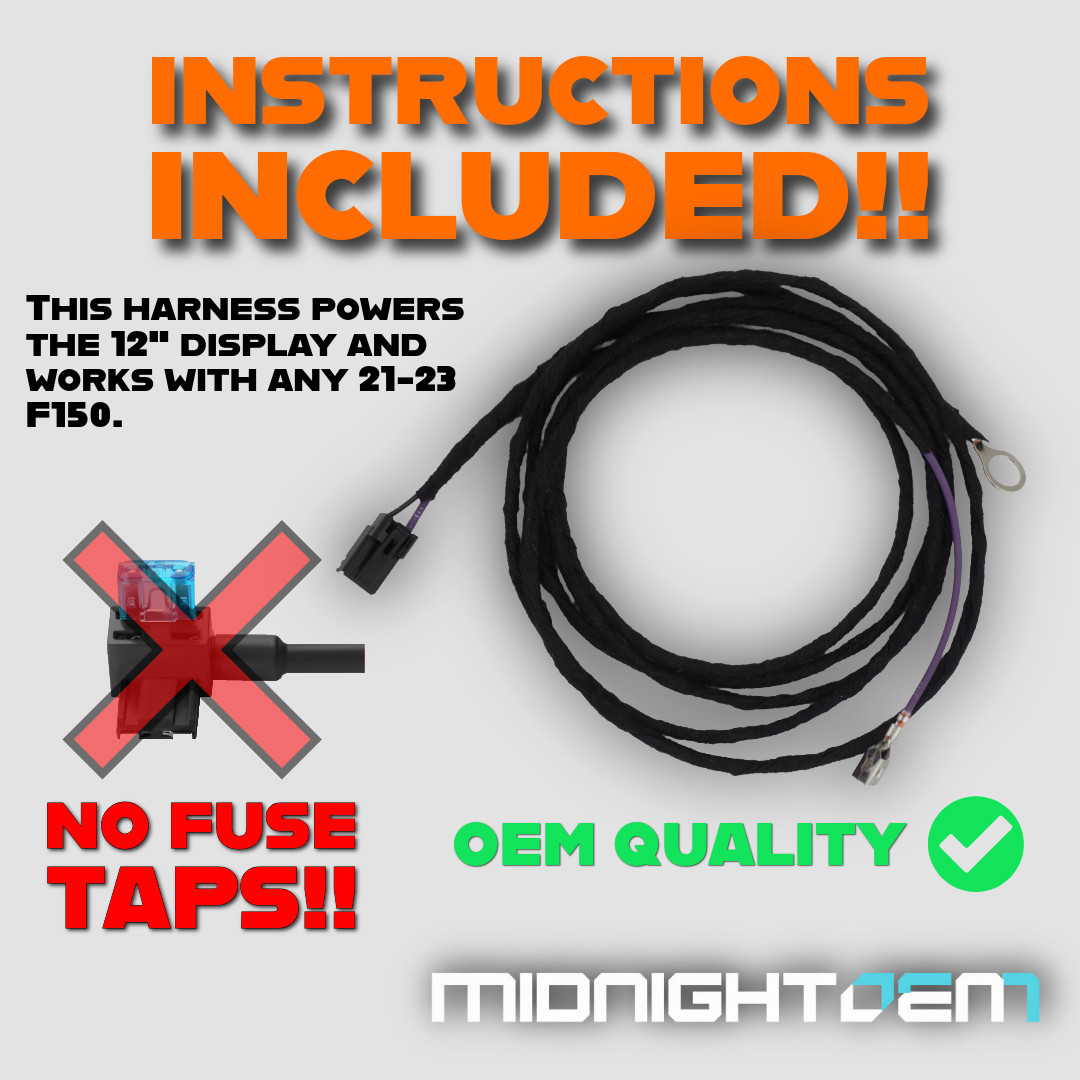 2021 - 2023 F150 12" Sync 4 Display Wiring Harness