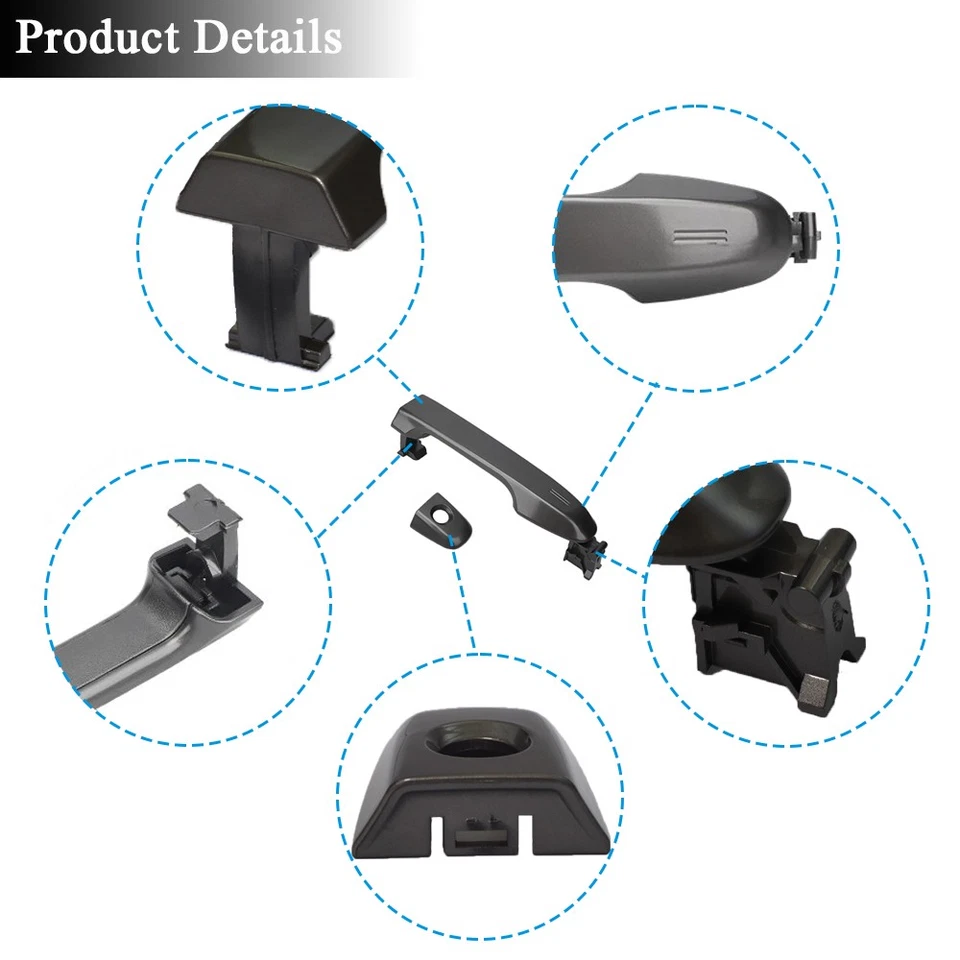 Manija de puerta exterior delantera izquierda lado del conductor gris para Toyota Camry 2012-2017 Foto 3 de 4