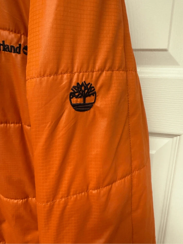 Timberland Men’s Orange Quilted Puffer Jacket sz XXL EUC - Image 4 of 4
