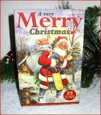 Vintage Style Santa Clause Wooden Storage Stash Box - Faux Christmas Wood ~ 8"