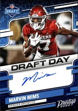 2023 Panini Prestige #DDS-MMS Marvin Mims Draft Day Signatures
