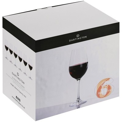 Dartington Kristall 6er Set Rotweingläser Geschenkbox Spülmaschinenfest