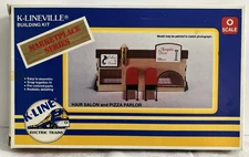 K-Lineville Hair Salon And Pizza Parlor Marketplace Series O Scale Building Kit 