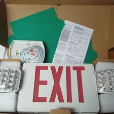 Commercial Electric LED Red/Green Exit Sign with Battery Backup 1003821753