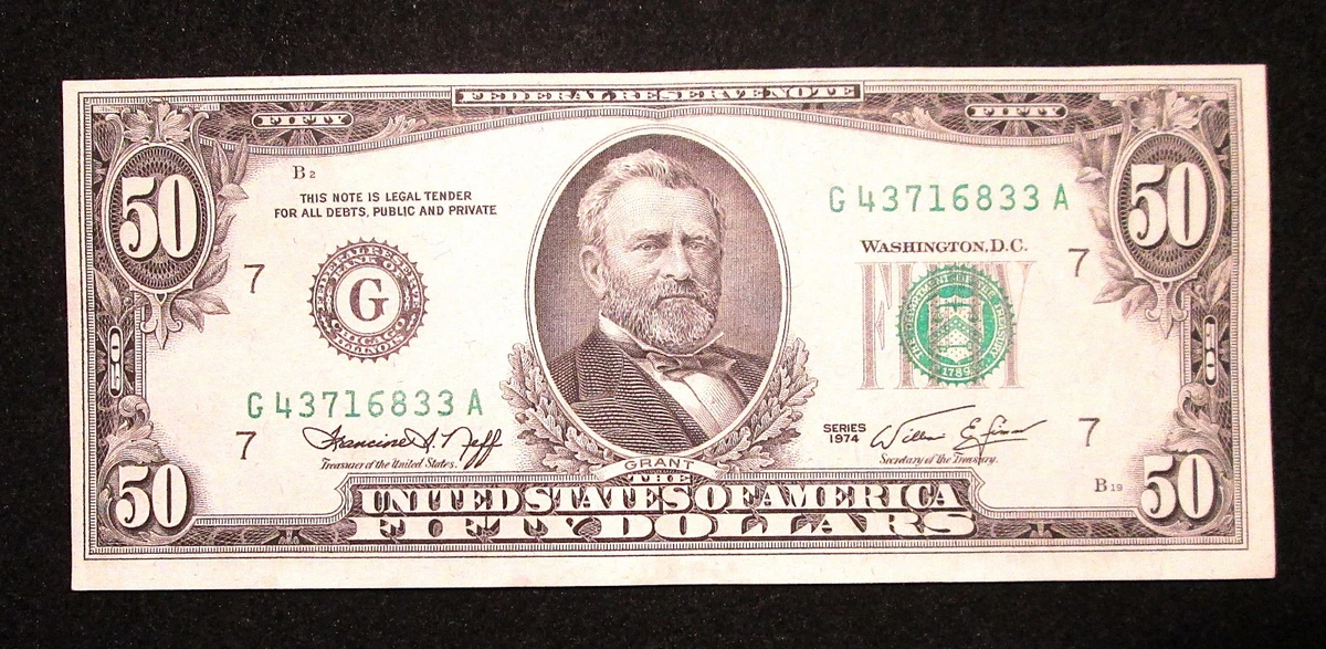 Uncirculated $50 1974 US Small Size Paper Money Notes for sale | eBay