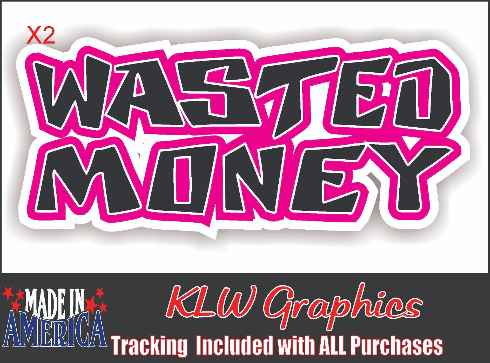 Wasted Money Decal Sticker JDM Euro Turbo Diesel Truck Soot Def 6.6L 6 ...