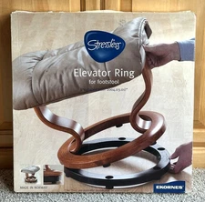 EKORNES Stressless Black Elevator Ring for Ottoman 16.75" Dia x 1.25" H