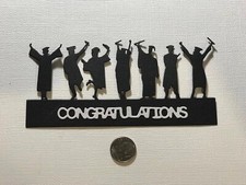 2 Congratulations Border Handmade Paper Die Cuts Scrapbook / Card Embellishment