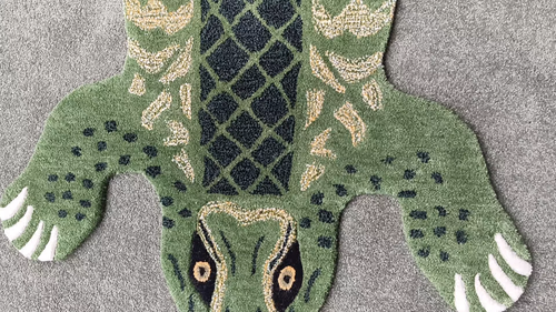 Crocodile Rugs 3x6 Feet Handmade 100% Woolen Hand Tufted For Home Decoration kid - Video 1 of 1