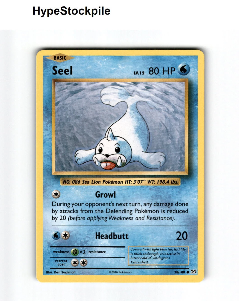Seel Pok mon Card TCG XY Evolutions 28 108 NM MT eBay